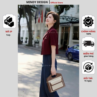 Yuly - Áo vest nữ ngắn tay công sở nữ thanh lịch che eo che bụng - Thiết kế cao cấp Mindy Design