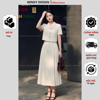Yuly - Áo vest nữ ngắn tay công sở nữ thanh lịch che eo che bụng - Thiết kế cao cấp Mindy Design