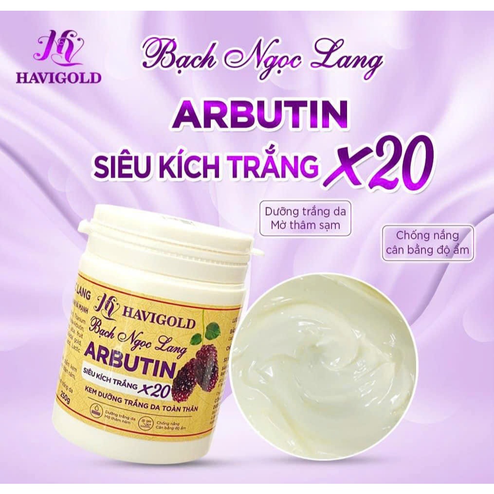 HAVIGOLD - BẠCH NGỌC LANG ARBUTIN SIÊU KÍCH TRẮNG X20 - 230G