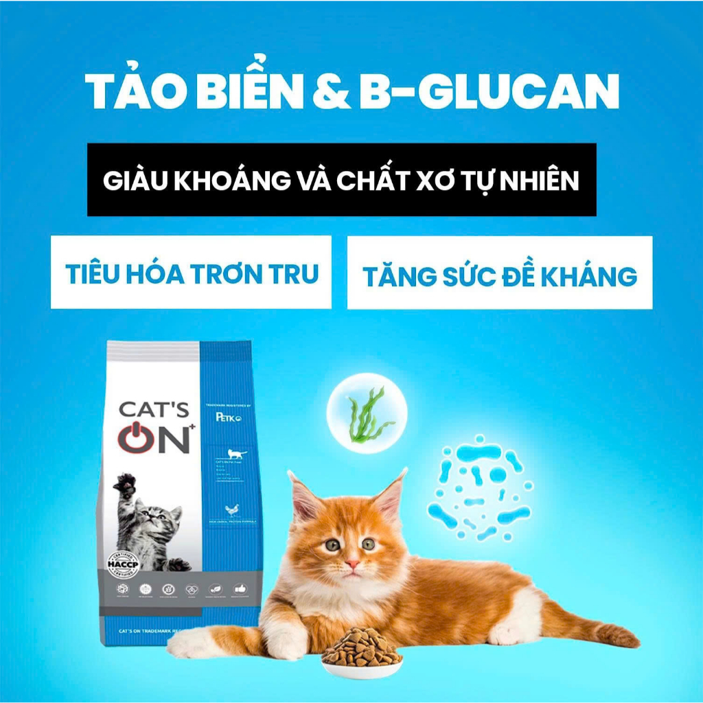 Hạt Cho Mèo Cat's On Plus Hạt Quốc Dân Tăng Cường Mùi Vị Bổ Sung Dinh Dưỡng Cho Mèo Mọi Lứa Tuổi