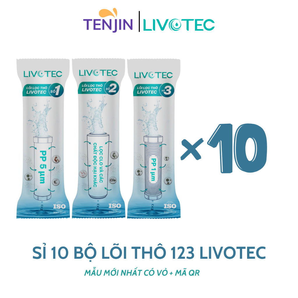 SỈ 10 BỘ LÕI LỌC THÔ 123 LIVOTEC- HÀNG CHÍNH HÃNG KAROFI