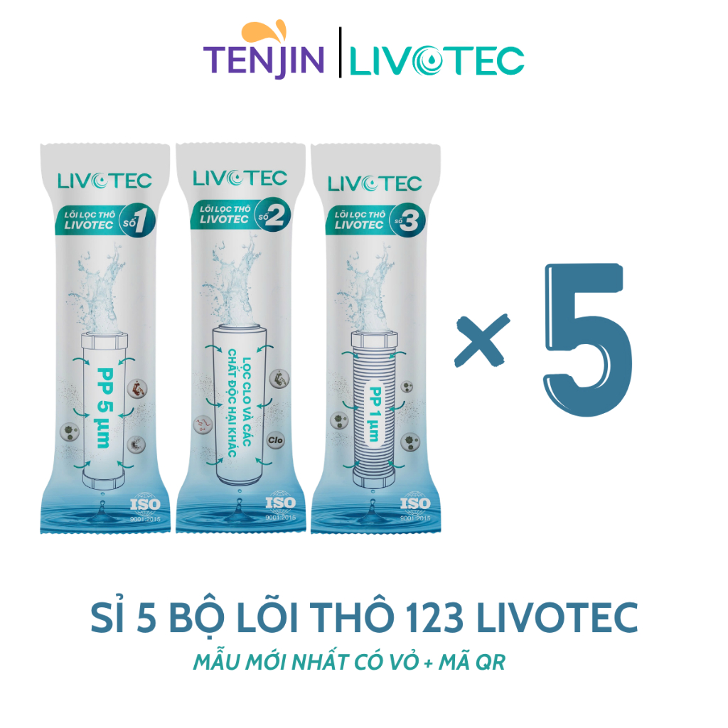 SỈ 10 BỘ LÕI LỌC THÔ 123 LIVOTEC- HÀNG CHÍNH HÃNG KAROFI