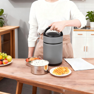 OOKAS Hộp Cơm Giữ Nhiệt  Hộp cơm cách nhiệt inox cao cấp hình thùng Giữ Nhiệt Tới 8h