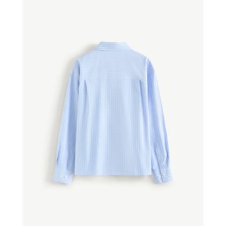 Áo sơ mi tay dài nam oxford sọc nhãn trang trí Form Boxy fit - ROUTINE 10S26SHL010