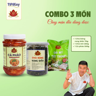Combo 3 Món số 3 - 1 Chả Mít 250g + 1 Cà Pháo Hương Quê 500g + 1 Chà Bông Rong Biển 70g - TiPiKay Shop