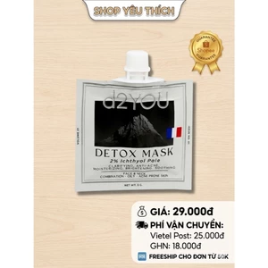 Mặt Nạ Đất Set D2YOU Detox Mask 5g – Thải Độc, Giảm Mụn, Làm Sáng Da – Gói Dùng Thử Tiện Lợi