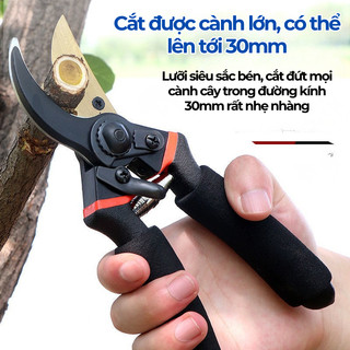 Kéo cắt cành cây cảnh Nhật Bản SK5 HomieTech cán đệm cao su, lưỡi thép sắc bén siêu bền, an toàn, chắc chắn