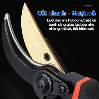 Kéo cắt cành cây cảnh Nhật Bản SK5 HomieTech cán đệm cao su, lưỡi thép sắc bén siêu bền, an toàn, chắc chắn