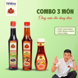 Combo 1 Nước Tương 500ml + 1 Sốt Ớt Rim + 1 Nước Mắm Đông Cô 500ml - Tipikayshop