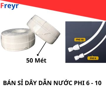 Nguyên cuộn 50m dây dẫn nước cho máy lọc RO Phi 6 và Phi 10 dùng cho các máy Karofi, Kangaroo, Sunhouse, Mutosi ...