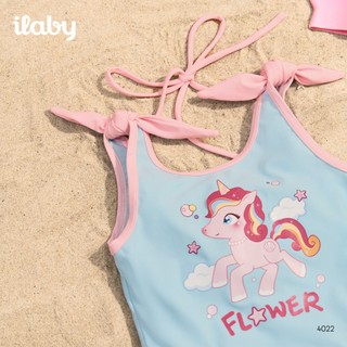 [TẶNG TÚI] Đồ bơi bé gái ILABY HCM chất thun lạnh co dãn dáng xòe có quần bảo size từ 10-43kg [4022]