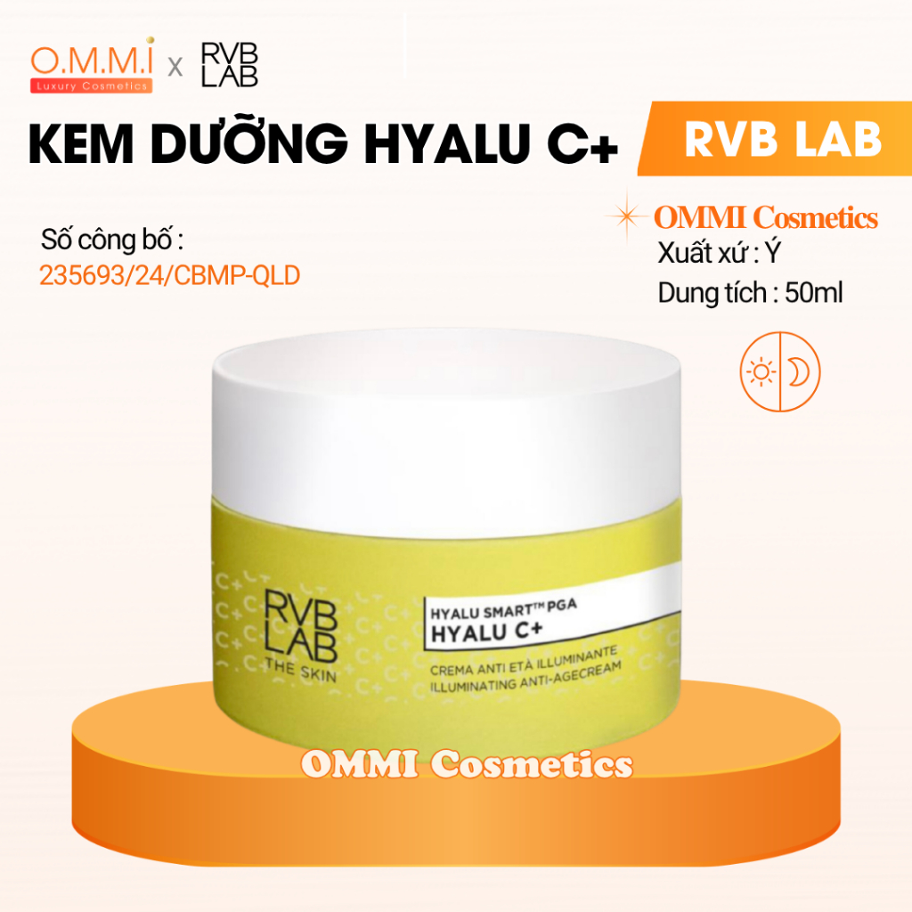 RVB LAB - Kem dưỡng HYALU C+ giúp làm sáng da & cải thiện các dấu hiệu ...