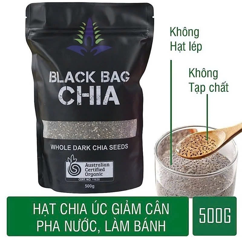 Hạt chia Úc nguyên chất giàu omega3 hỗ trợ giảm cân, đẹp da tốt cho sức khỏe túi 500g/1kg | BigBuy360 - bigbuy360.vn