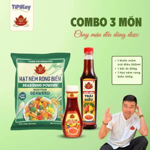 Combo Hạt Nêm 450g + Sốt Ớt Rim Hương Quê 300g + Nước Mắm Trái Điều 500ml - TiPiKay Shop