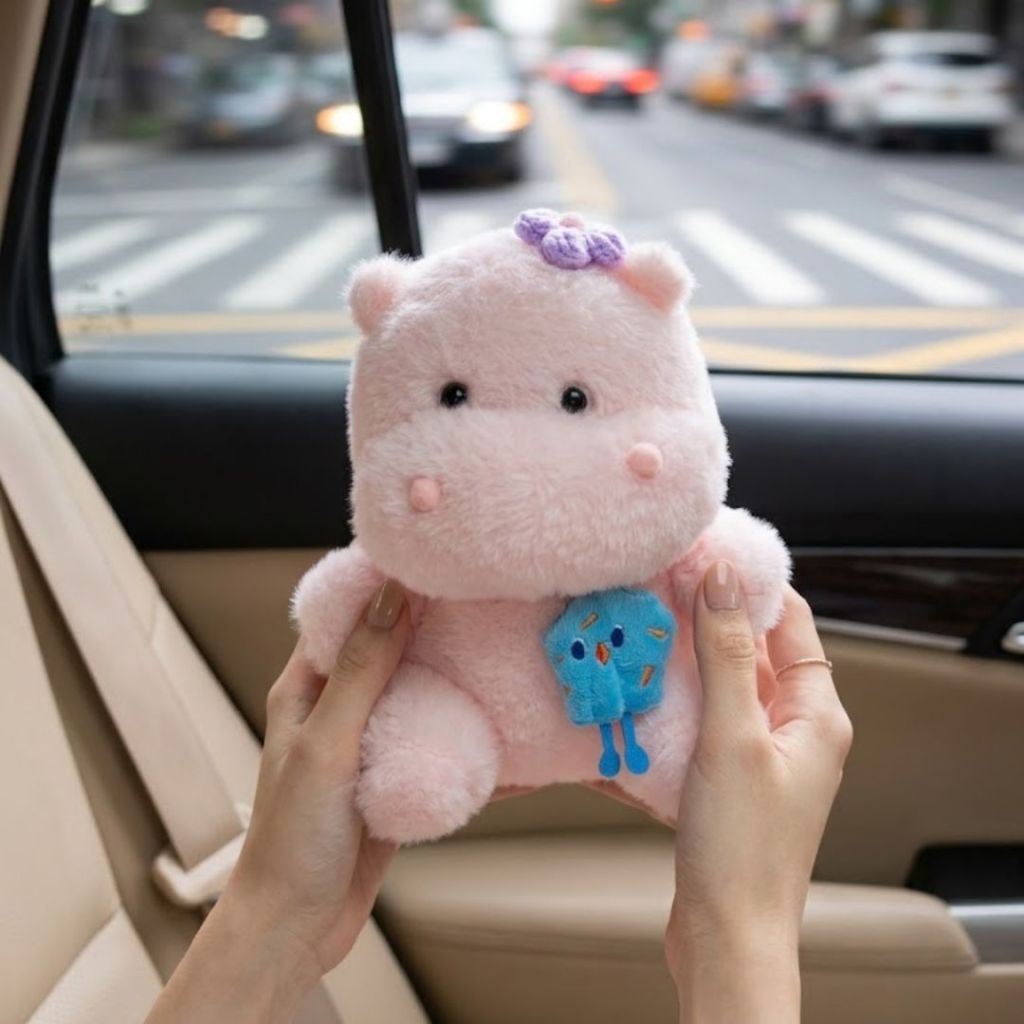 Gấu Bông Hà Mã Con Phối Đồ Cute Dễ Thương, Thú Nhồi Bông Con Hà Mã Mini Làm Quà Tặng Cho Bé.Decor