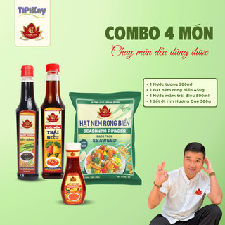 Combo 1 Nước Tương 500ml+1 Mắm Trái Điều 500ml+ 1 Sốt Ớt Rim 300g+ 1 Hạt Nêm 450g -TiPiKay Shop