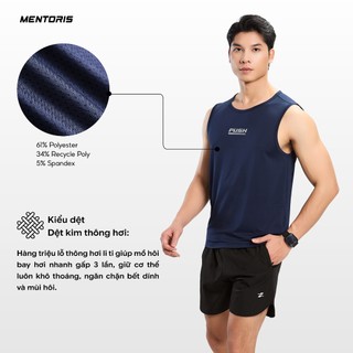 COMBO 3 Áo Tanktop Nam MENTORIS Vải Thun Lạnh, Form Thể Thao, Co Giãn Thoáng Khí CB3MTT02