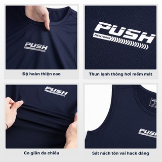 Áo Tanktop Nam MENTORIS Vải Thun Lạnh Cao Cấp, Form Thể Thao Co Giãn, Thoáng Khí Tập Gym MTT02