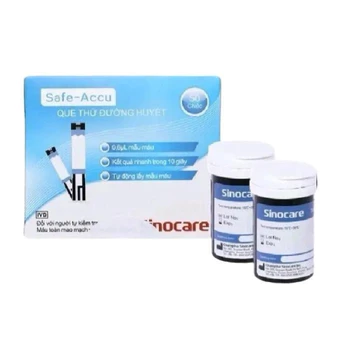 Sinocare Que thử đường huyết Safe-Accu - Sản phẩm máy đo Safe Accu - Hộp 50 que tặng 50 kim chích - Thử trong 10s