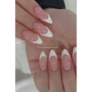( hoả tốc ) NAIL BOX FRECNH ĐẦU MÓNG VẼ NỔI BASIC THẠCH NUDE HỒNG TÔN DA MÓNG UP THẠCH