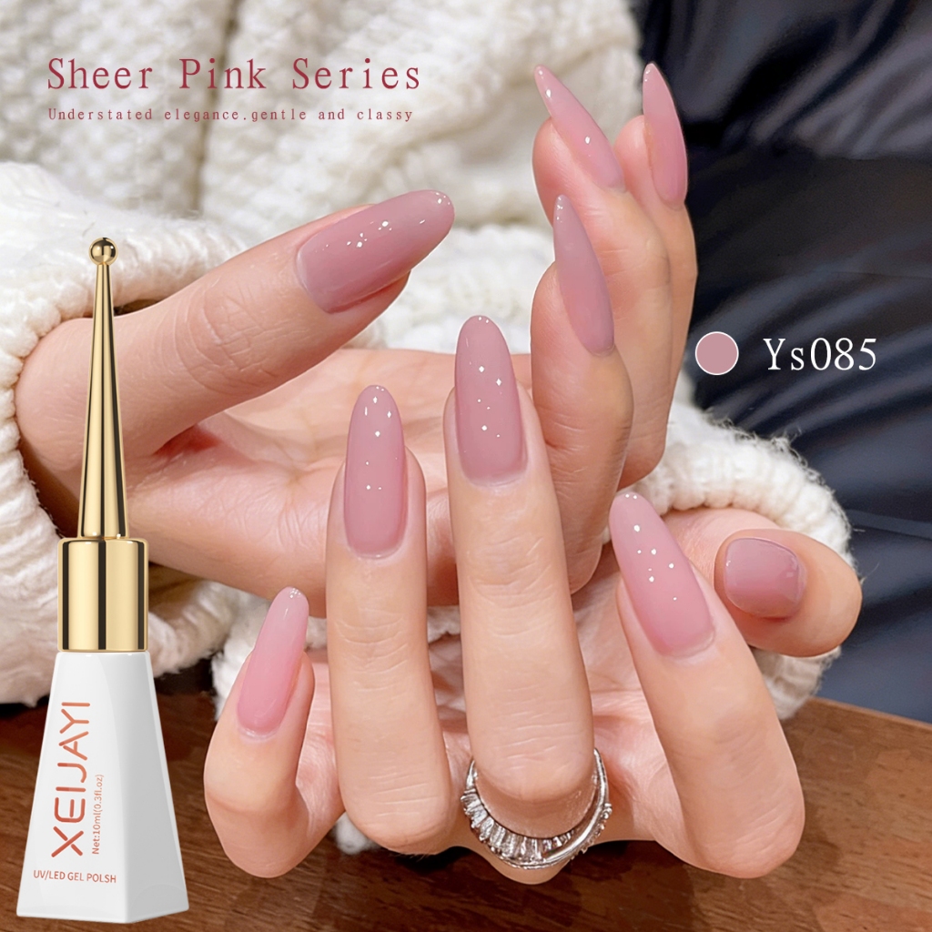 XEIJAYI 10ml - Sơn móng tay dạng gel màu hồng tím khói, bền màu, thích hợp cho các tiệm nail và các dự án DIY.