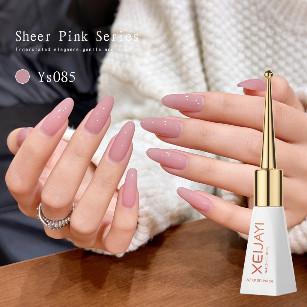XEIJAYI 10ml - Sơn móng tay dạng gel màu hồng tím khói, bền màu, thích hợp cho các tiệm nail và các dự án DIY.