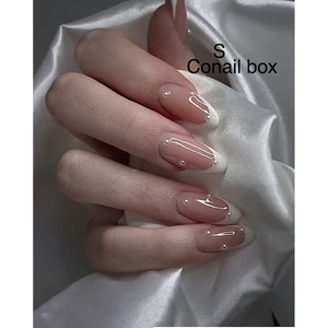 NAIL BOX THẠCH NUDE TÔN DA FRECN ĐẦU MÓNG MIX HẠT TRAI