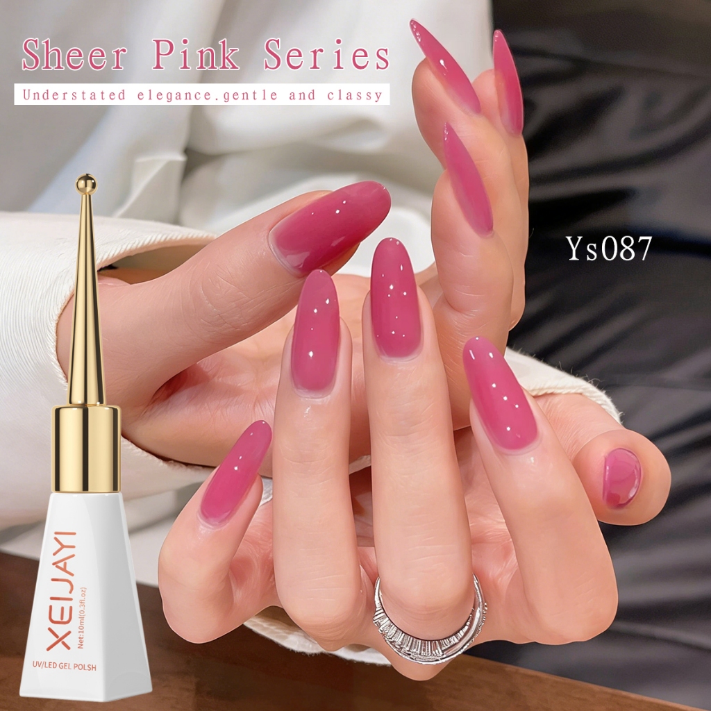 XEIJAYI 10ml - Sơn móng tay gel màu hồng thanh long mới, bền màu và thời trang, phù hợp với mọi tông da.