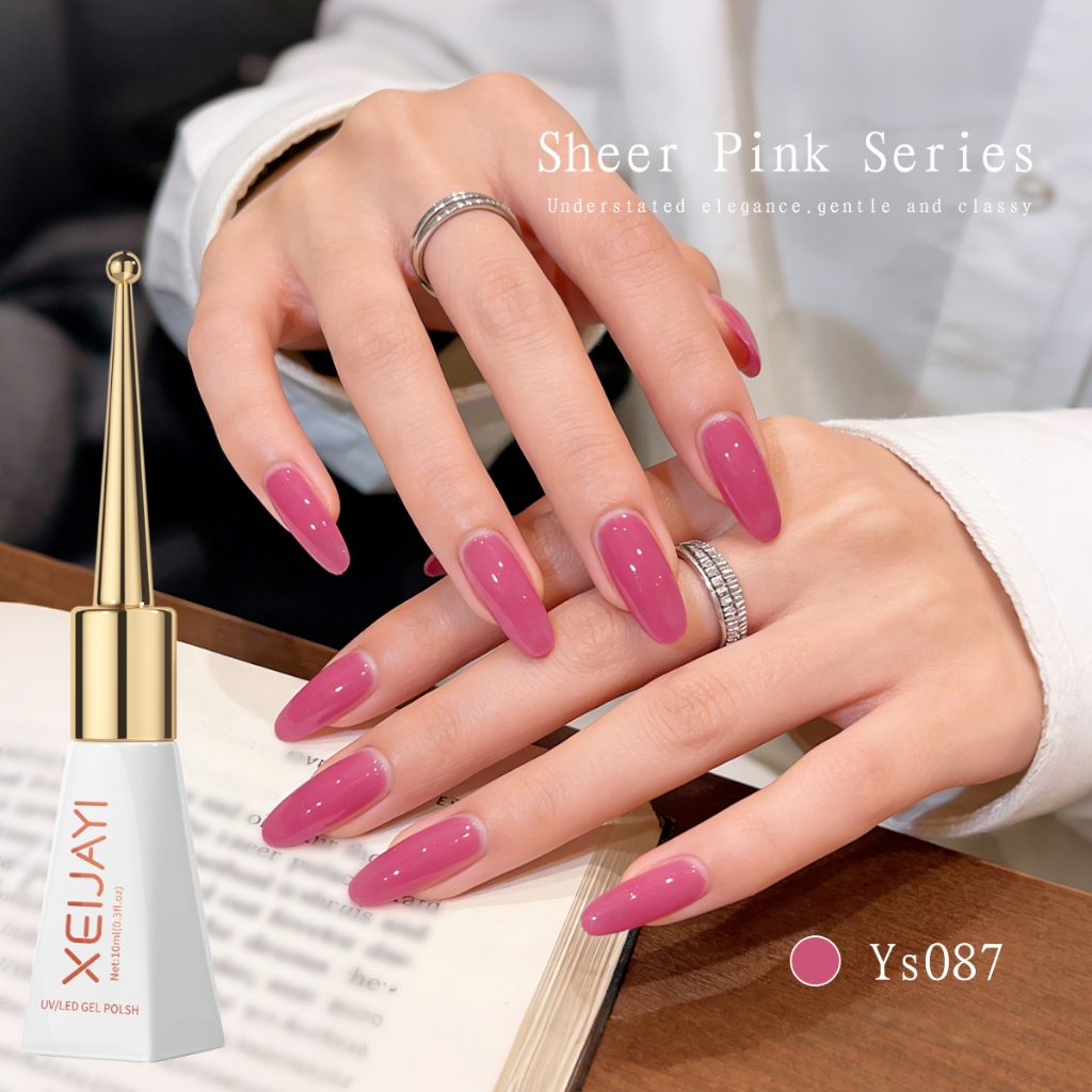 XEIJAYI 10ml - Sơn móng tay gel màu hồng thanh long mới, bền màu và thời trang, phù hợp với mọi tông da.