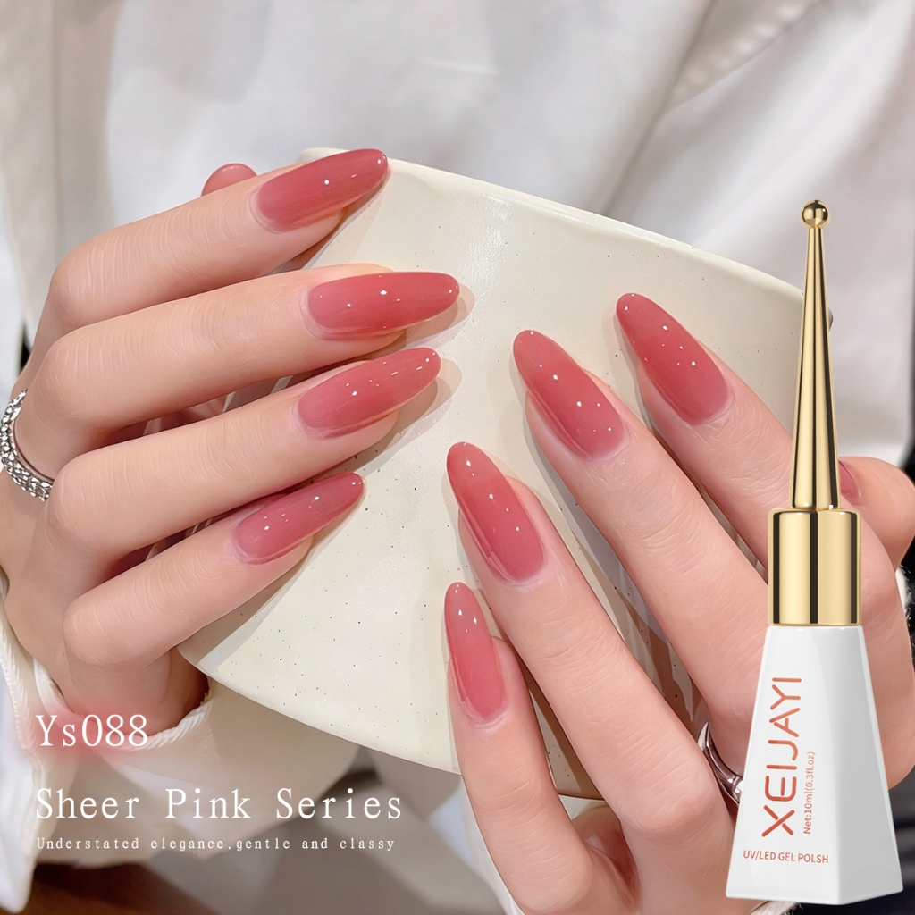 XEIJAYI 10ml - Sơn móng tay dạng gel màu hồng đào mới, thích hợp cho các tiệm nail và sử dụng tại nhà.