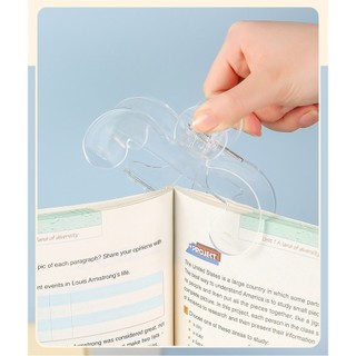 Kẹp Cố Định Trang Sách Nhựa ABS Trong Suốt Giúp Kẹp, Giữ Sách Cố Định Thông Minh Giúp Đọc Sách, Học Tập Hiệu Quả