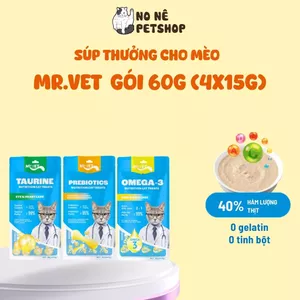 Thức ăn cho mèo MR.VET súp thưởng gói 60G (4 thanh 15G) bổ sung chất dinh dưỡng