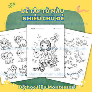 Set 39 tờ A4 cho bé tô màu sáng tạo, phát triển trí óc