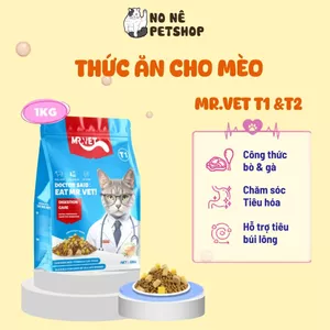 Hạt Cho Mèo MR.VET T1&T2 Hỗ trợ Tiêu Hóa, Dưỡng Da, Tiêu Búi Lông Và Tăng Sức Đề Kháng
