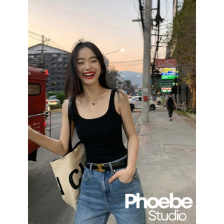 Áo Hai Dây Cổ Vuông Áo Ba Lỗ Cổ Vuông  -  Phoebe Studio [AO00174]