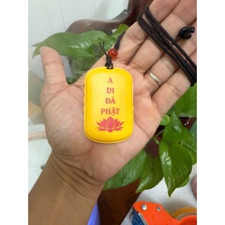 Máy niệm phật mini đeo cổ hình Hoa Sen Vàng, tất cả 30 âm điệu Thầy Nhuận Đức.