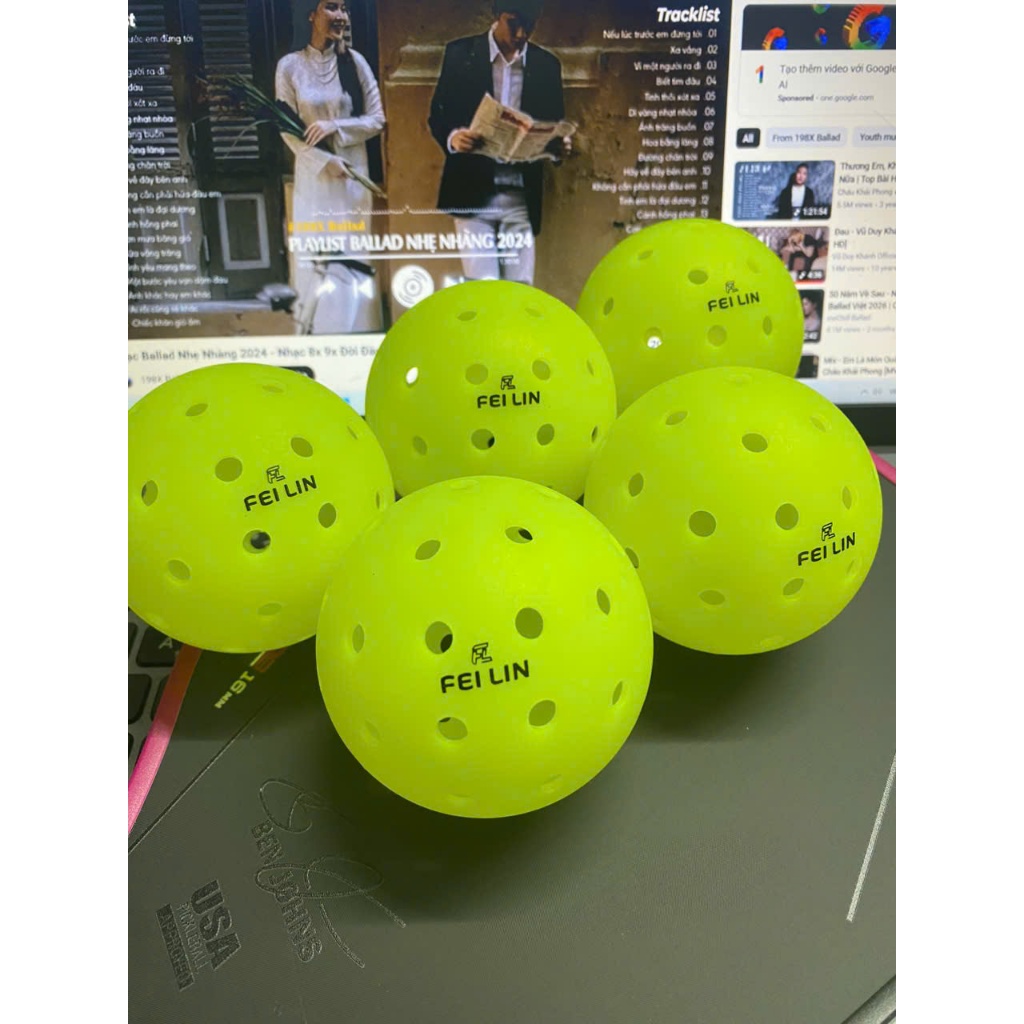 Bóng Pickleball 48 lỗ FelLin chings hãng với độ nảy chuẩn,bền, phù hợp chơi trong nhà và ngoài trời