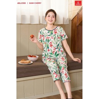 6BLL03 Đồ Bộ Nữ 𝐂𝐀𝐑𝐃𝐈𝐍𝐀 Chất Lanh Tre Nhật Cao Cấp Quần Lửng Áo Cộc Tay Cổ tròn có túi 6LF03