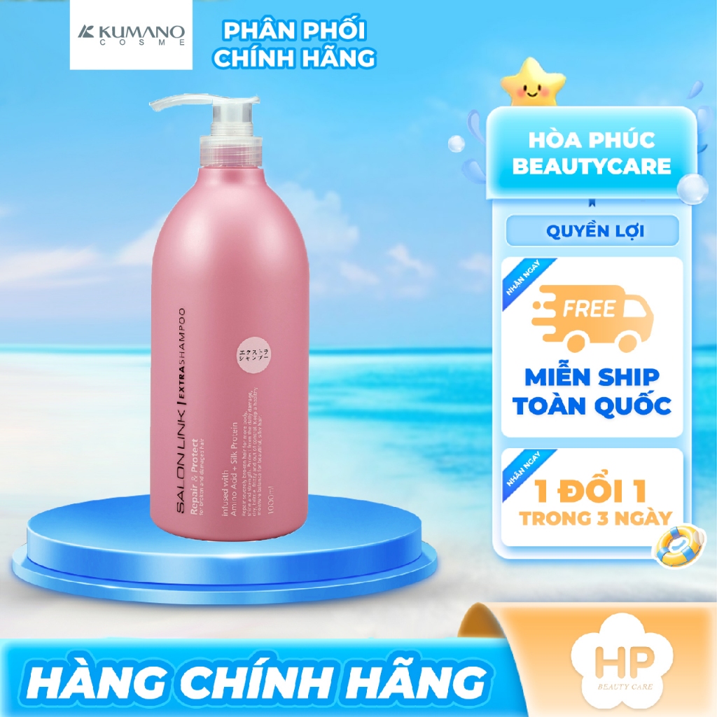 Dầu Gội Giúp Phục Hồi Tóc Yếu Gãy Rụng Salon Link Extra Shampoo Amino Acid Silk Protein (1000mL)