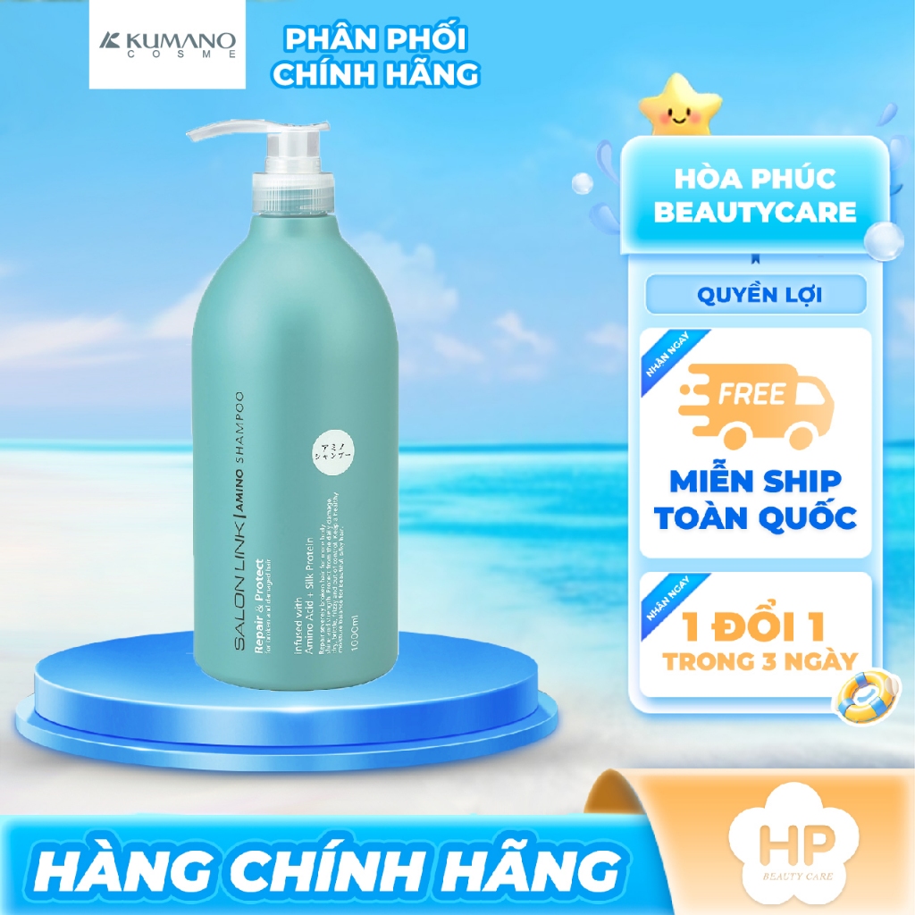 Dầu Gội Đầu Giúp Phục Hồi Tóc Khô Xơ Chẻ Ngọn Salon Link Amino Shampoo (1000mL)