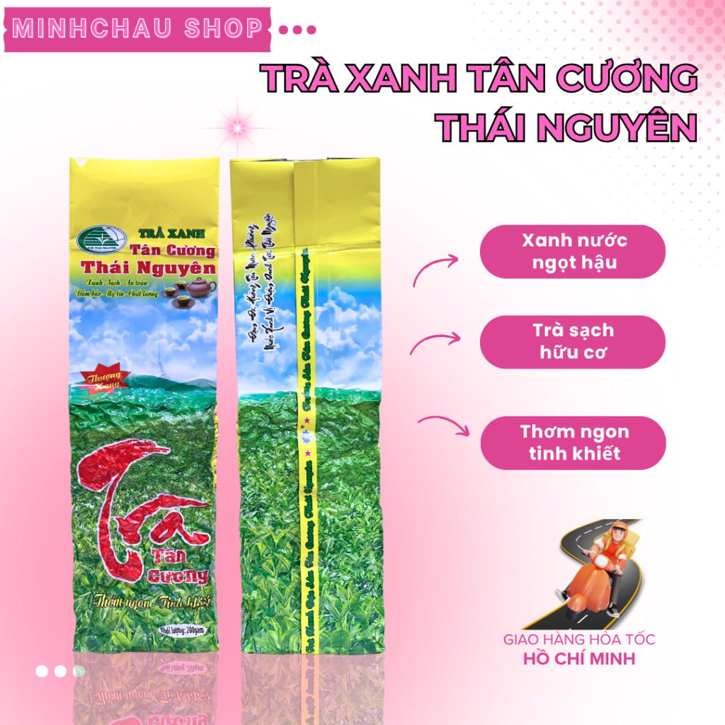 (Gói 200g) Trà Xanh Tân Cương Loại Thượng Hạng, Trà Bắc Thơm Ngon Chuẩn Tân Cương Thái Nguyên