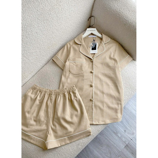 𝗛𝗮̀𝗻𝗴 𝗰𝗵𝗶́𝗻𝗵 𝗵𝗮̃𝗻𝗴 Set bộ ngủ mặc nhà nữ pyjama linen mềm by O.N WORKSHOP