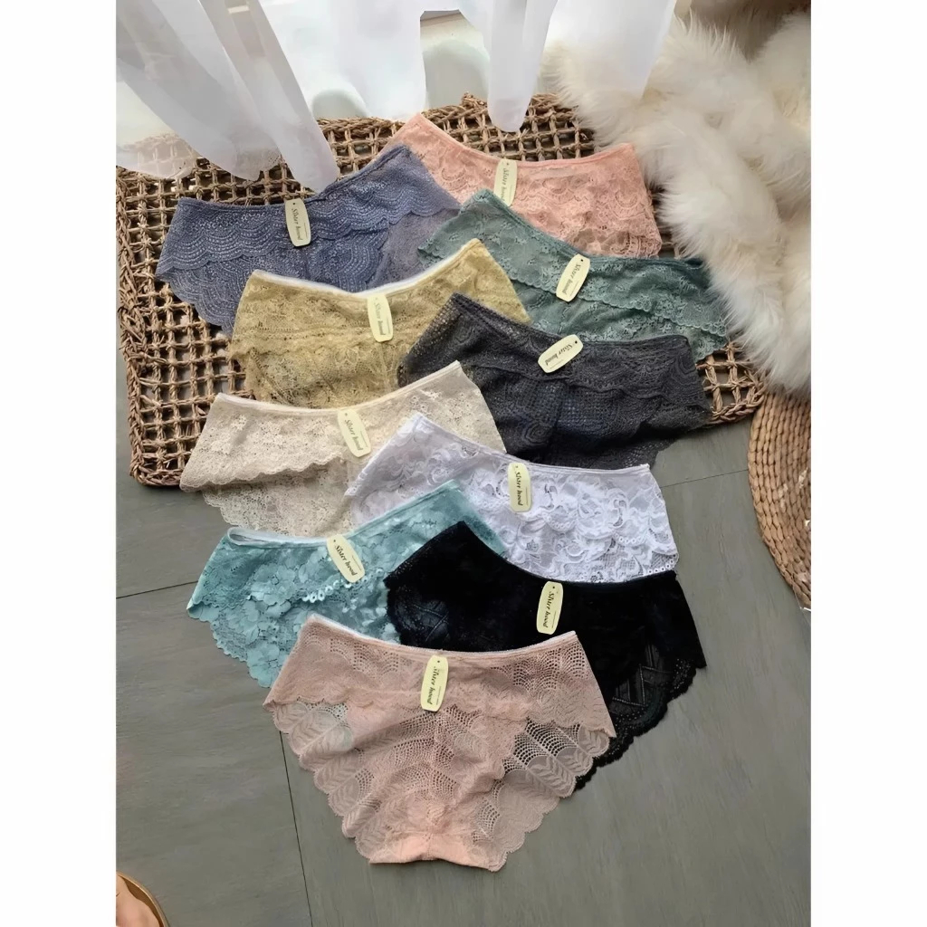 Quần chip nữ ren toàn phần gợi cảm, quần lót ren hoa mềm mại thoáng khí tôn dáng( giao ngẫu nhiên)