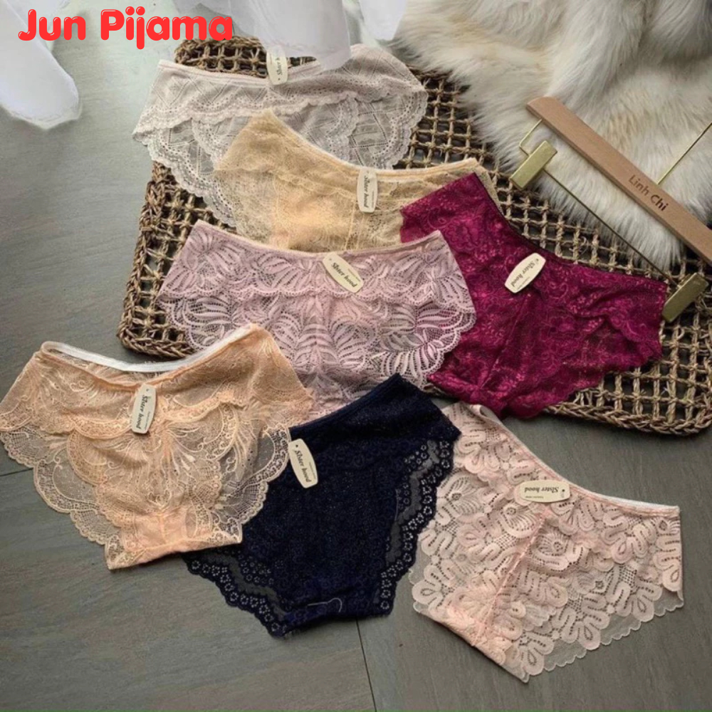 Quần chip nữ ren toàn phần gợi cảm, quần lót ren hoa mềm mại thoáng khí tôn dáng( giao ngẫu nhiên)