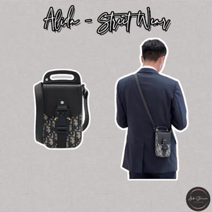 ⚡️[Hight Quality] Túi Đeo Chéo Mini Phone D1 Bag Full Box - Điểm Nhấn Chữ Canvas Phối Khóa Bấm Cao Cấp
