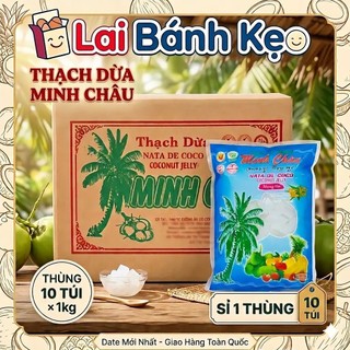 Sỉ 1Thùng Thạch Dừa Minh Châu Bịt 1kg, Thùng 10 Bịt