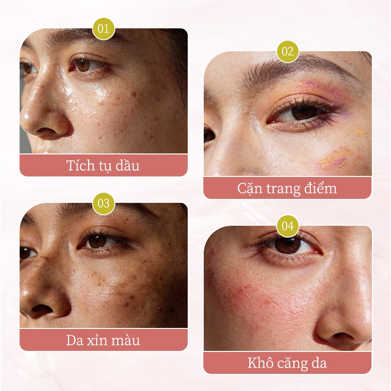 Sữa rửa mặt tẩy trang LYDIMOON Niacinamide kiềm dầu làm sạch sâu dưỡng ẩm dịu nhẹ xóa mụn giảm vàng da sáng da 100g