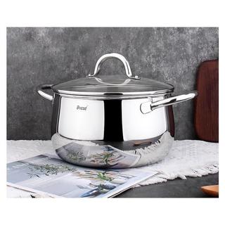 Nồi luộc gà Bossd ̣̣08, inox 3 lớp liền khối dày 24/26/30cm vung kính cường lực B08