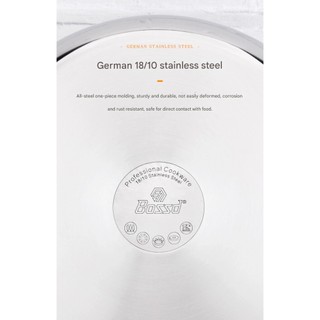 Nồi luộc gà Bossd ̣̣08, inox 3 lớp liền khối dày 24/26/30cm vung kính cường lực B08