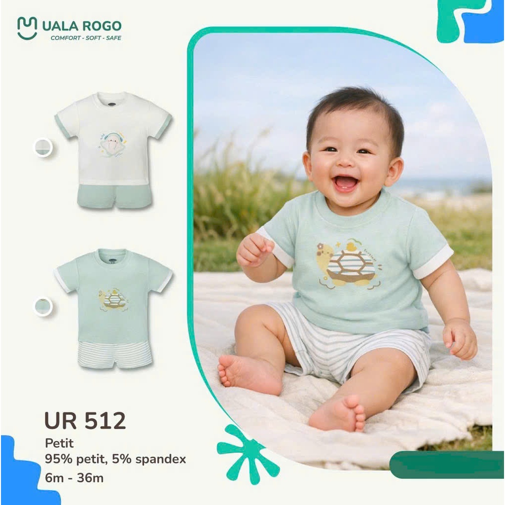 (6,5-16kg, 6-36M) Bộ Cộc Tay Hoạ Tiết Cho Bé Uala UR492 UR042 UR047 UR508 UR511 UR075 UR512 UR513 UR514 UR081 UR521